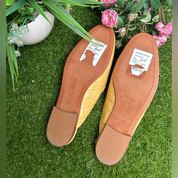 Sam Edelman Linnie embellished croc-effect leather slippers size 9.5 Desert Sun - Picture 15 of 15